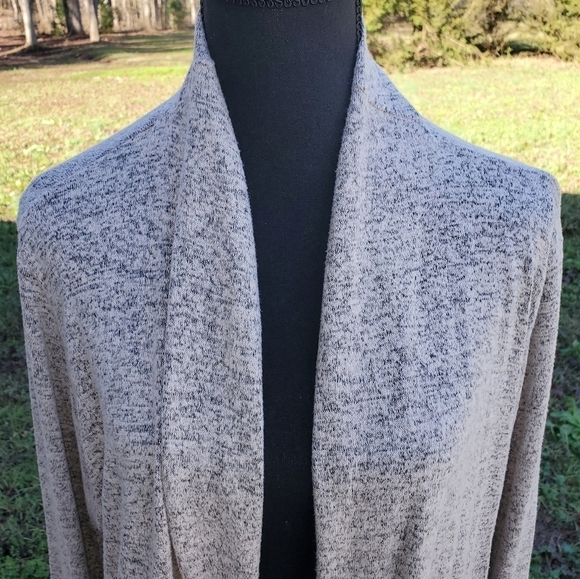 Oatmeal midi length cardigan sweater XL - Picture 2 of 6